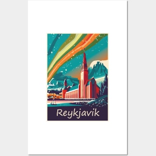 Reykjavik, Iceland, Travel poster Posters and Art